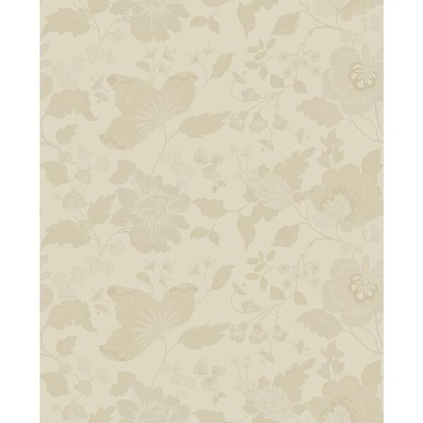 Sirpi Vittoria Cream Floral Vinyl Wallpaper