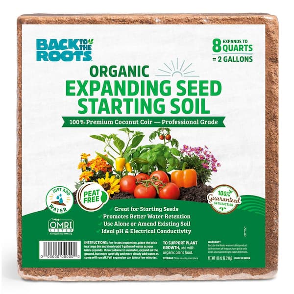 Back to the Roots Organic Expanding Potting Soil Brick