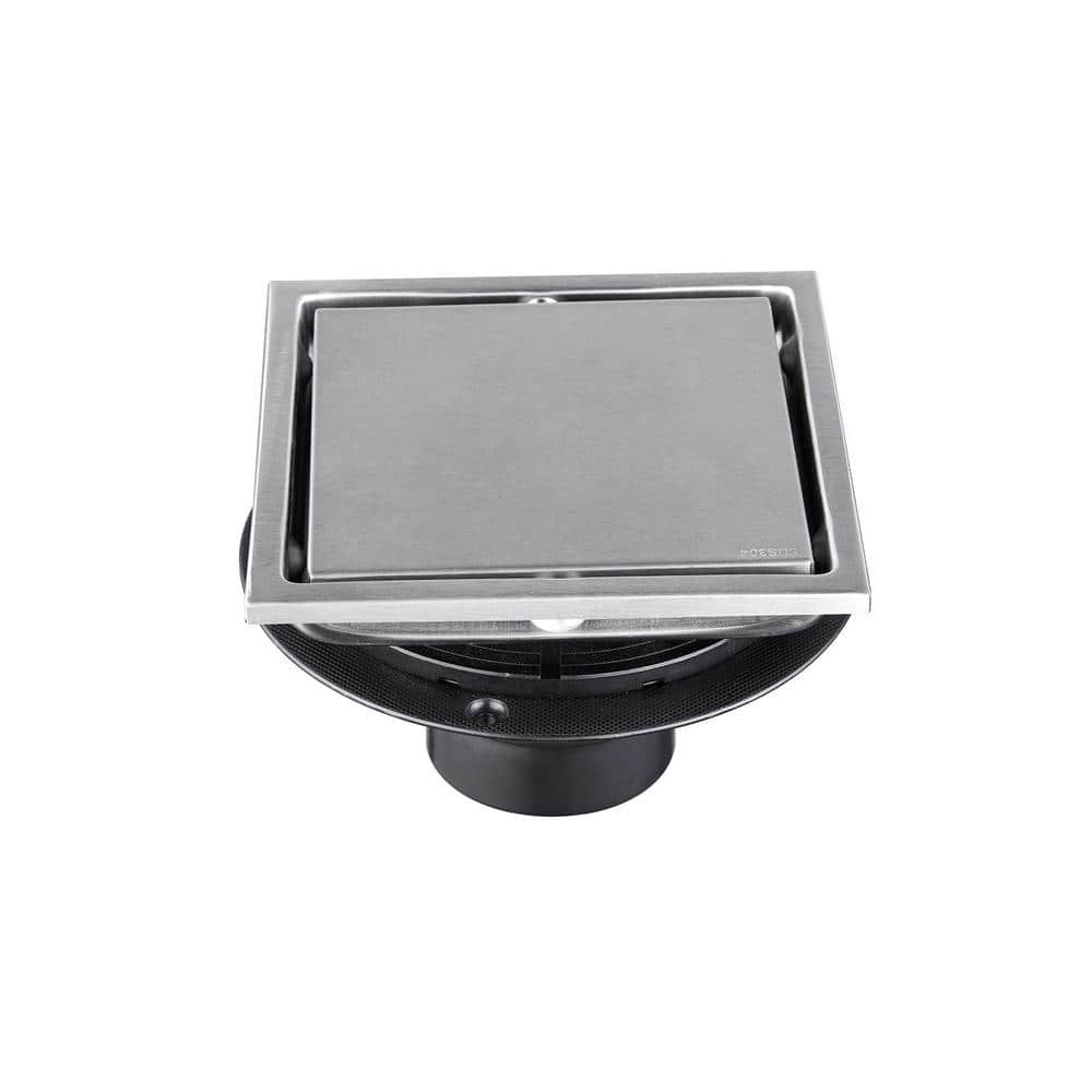 6 in. Square Shower Floor Drain in Brushed Nickel price history on PriceWatchPro