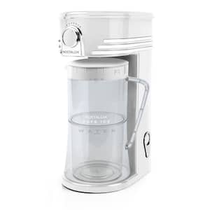 Café' Ice 12-Cup White Iced Coffee and Tea Brewing System with Plastic Pitcher