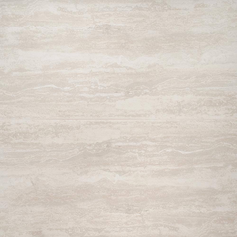 Essential Travertine Beige 24" x 48" Porcelain Matte Tile