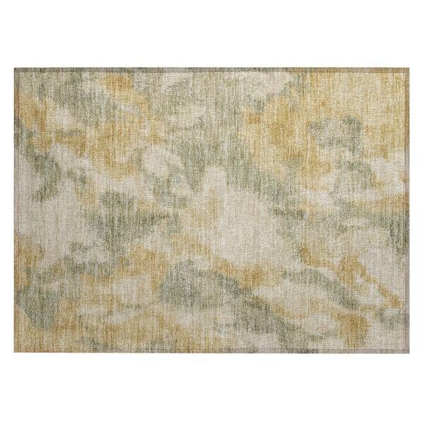 Chantille Machine Washable Indoor/Outdoor Abstract ACN3017 Gold 2 ft. x 3 ft. Accent Rug