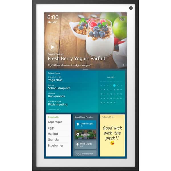 Echo Show 15 - Full HD 15.6 in. Smart Display with Alexa White  B08MQLDFF6 - The Home Depot