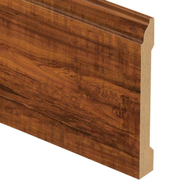 Zamma Perry Hickory 9/16 in. Thick x 5-1/4 in. Wide x 94 in. Length Laminate Base Molding