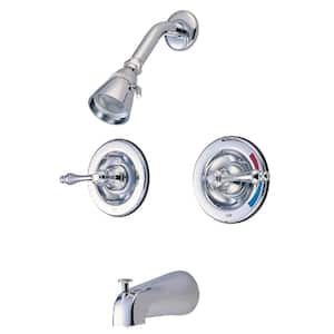 Vintage Double Handle 1-Spray Tub and Shower Faucet 2 GPM with Corrosion Resistant in. Polished Chrome