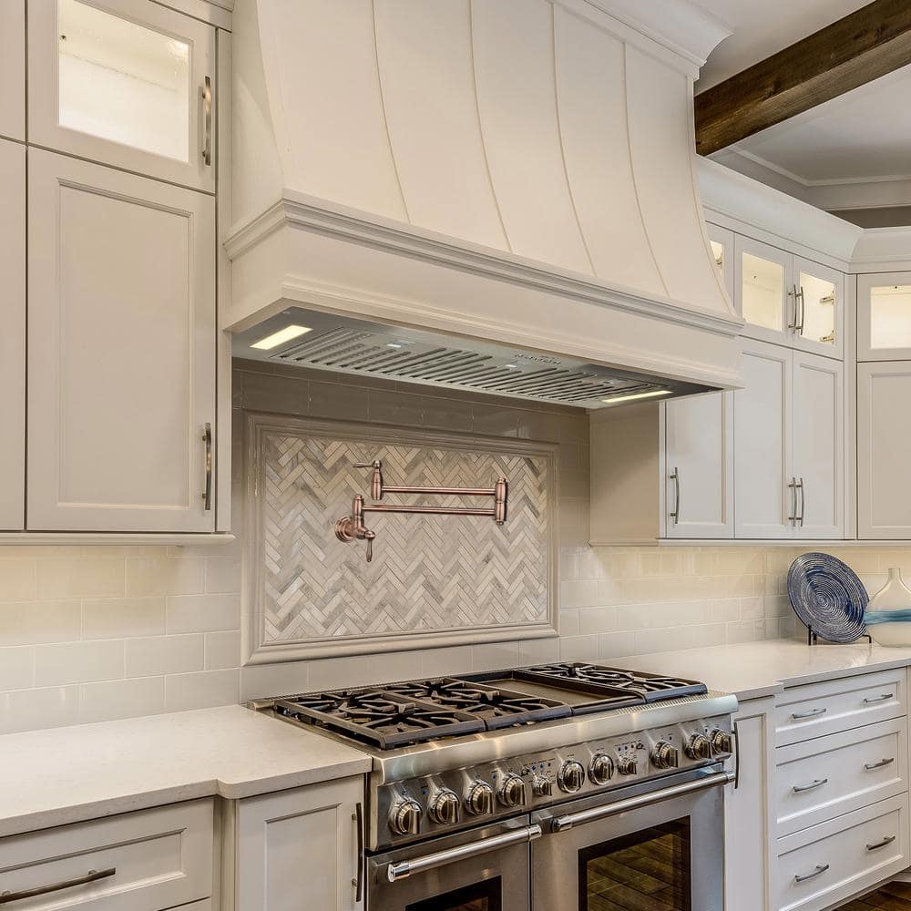 Akicon 36-Inch Stainless Steel Insert Range Hood with LED Lights