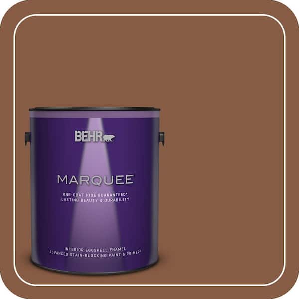 BEHR MARQUEE 1 gal. #ICC-80 Cinnamon Spice Eggshell Enamel Interior Paint & Primer