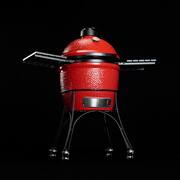 Classic Joe I 18 in. Charcoal Grill in Red with Cart, Side Shelves, Grate Gripper, and Ash Tool