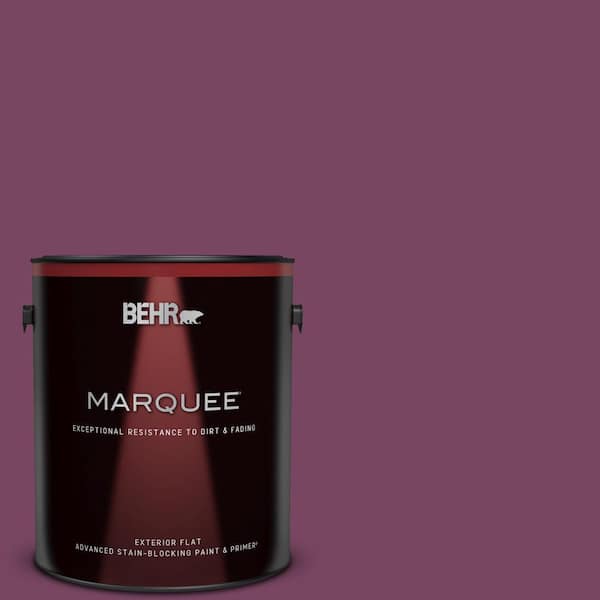 BEHR MARQUEE 1 gal. #690B-7 Plum Jam Flat Exterior Paint & Primer