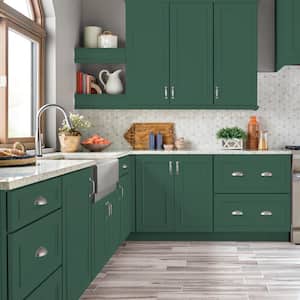 1 gal. #M430-7 Green Agate Semi-Gloss Enamel Interior/Exterior Cabinet, Door & Trim Paint