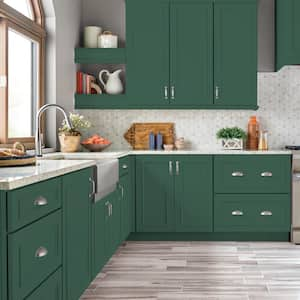 1 qt. #M430-7 Green Agate Semi-Gloss Enamel Interior/Exterior Cabinet, Door & Trim Paint