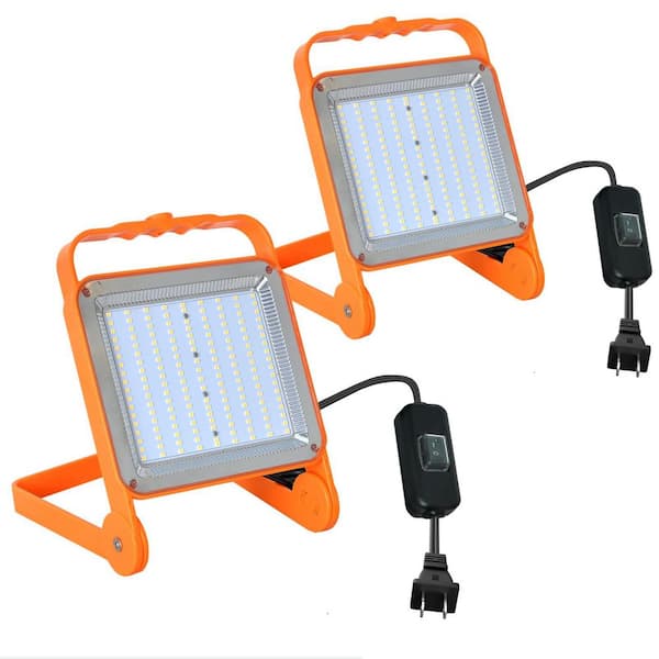 120V Volt 8000 Lumen LED Work Light Floodlight Corded IP65