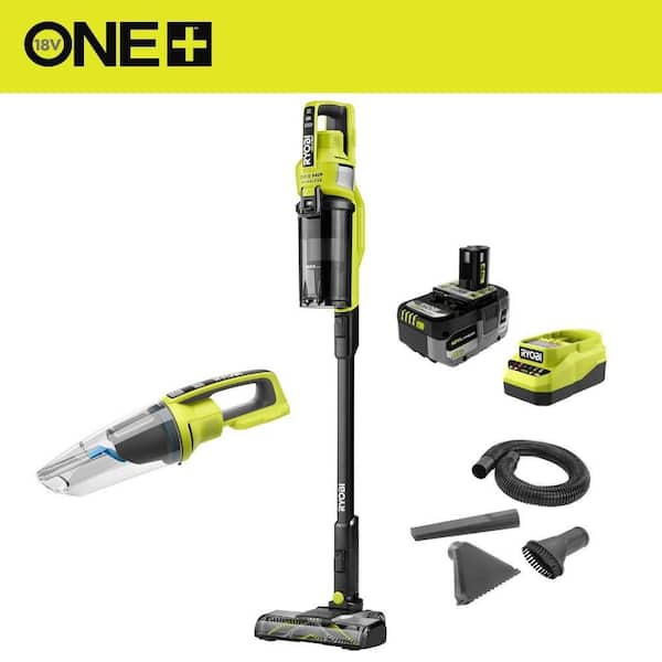 ONE+ HP 18V Cordless Pet Stick Vacuum Cleaner Kit with Battery and Charger, We/Dry Hand Vacuum, and Filters
