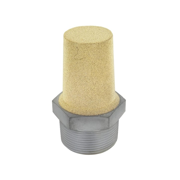 Brand New 1 Set Brass Pneumatic Muffler Cone Filter Silencer Sintered Fitting