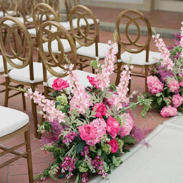 33.5 in. Pink 6 Pieces Artificial Delphinium Fake Flower Other