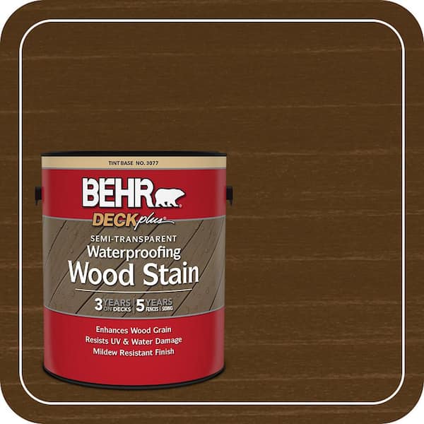 1 gal. #ST-103 Coffee Semi-Transparent Waterproofing Exterior Wood Stain