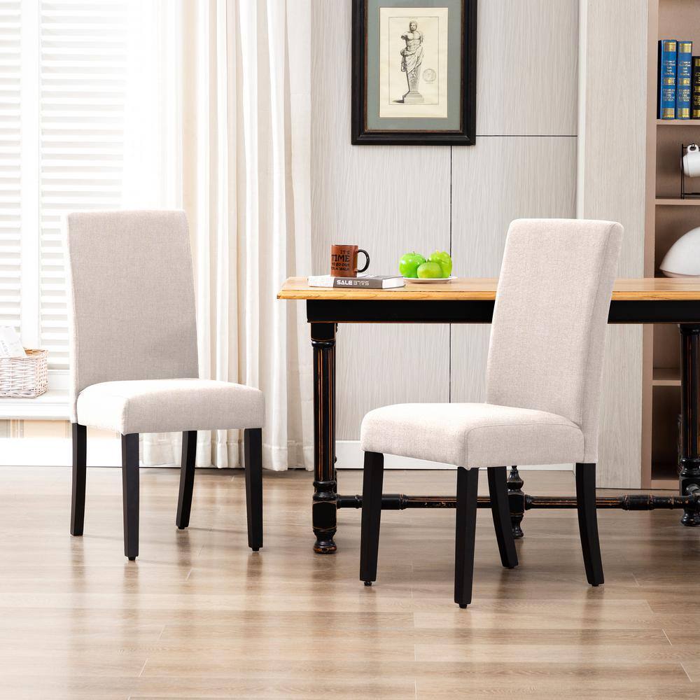 Polytrends Grandview Tufted Dining Chair (Set of 2) Beige
