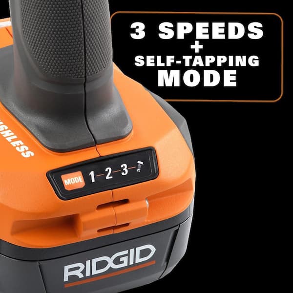 RIDGID - 18V SubCompact Brushless Cordless 2- Tool Combo Kit w/ Hammer Drill, Impact Driver, (2) 2.0 Ah Batteries, Charger, & Bag
