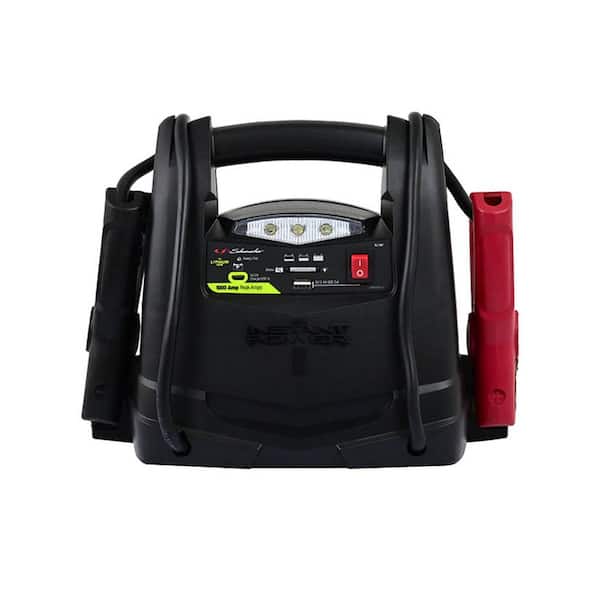 Schumacher Electric Automotive Lithium Portable Power Station and 12 Volt 1000 Peak Amp Jump Starter with LED Light