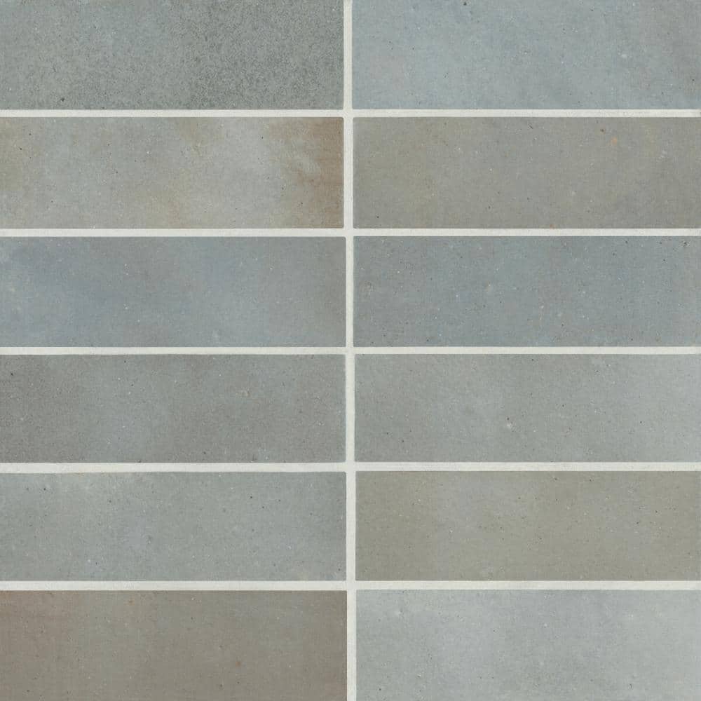 Bedrosians Celine Rectangular 2 in. x 6 in. Matte Blue Porcelain Tile ...