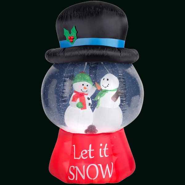 Gemmy 43 in. H Inflatable Snow Globe with Hat-Snowman Scene