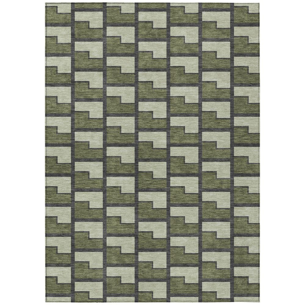 Chantille Machine Washable Indoor/Outdoor Abstract ACN2416 Olive 8 ft. x 10 ft. Area Rug price history on PriceWatchPro