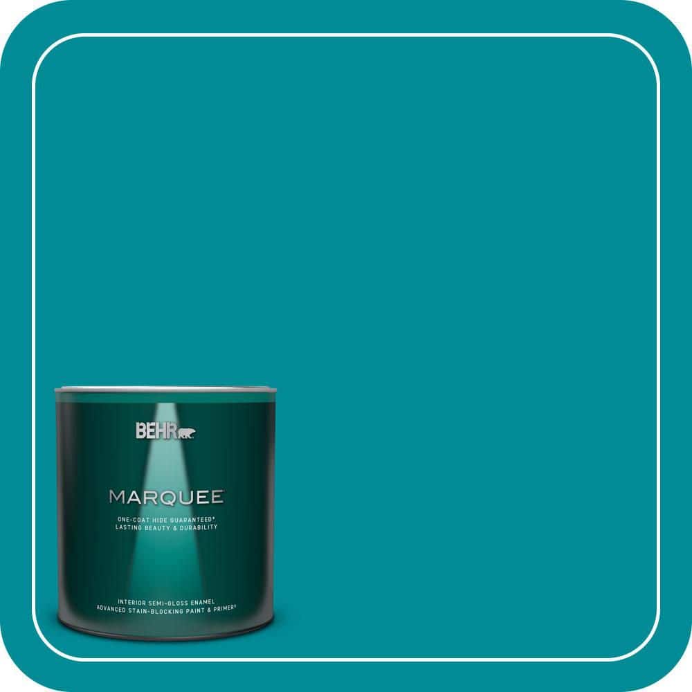 1 qt. #510B-7 Empress Teal Semi-Gloss Enamel Interior Paint & Primer price history on PriceWatchPro