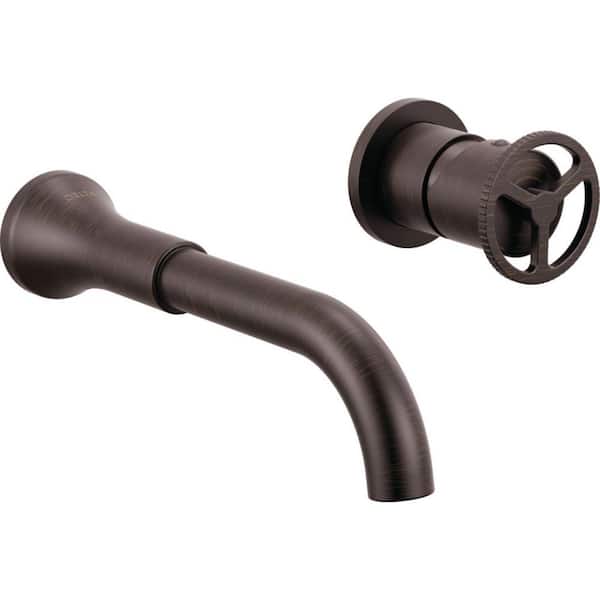 Delta Trinsic Wheel 1-Handle Wall Mount Bathroom Sink Faucet Trim Kit in Venetian Bronze (Valve Not Included)