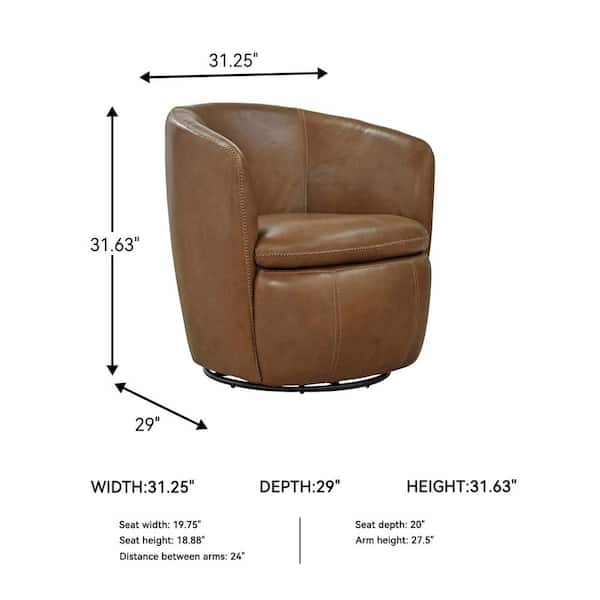 Signature DESIGN BY ASHLEY Kierreys Brown Faux Leather Barrel