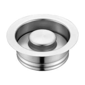 Kitchen Sink Garbage Disposal Flange and Stopper in Brushed Stainless Steel