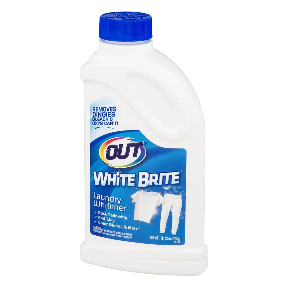 OUT White Brite Laundry Whitener, Removes Red Clay, Perfect for Cleaning  White Baseball Pants, Sheets, Towels, Safer than Bleach, Cleaner, Brighter,  Fresher Laundry, 4 Pound 12 Ounce