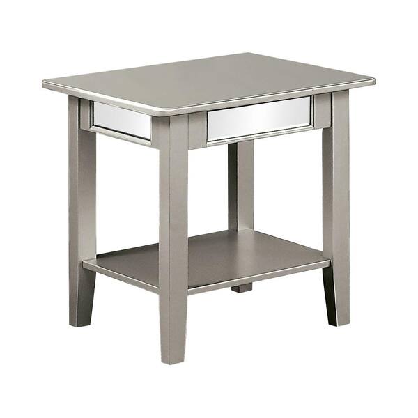 Furniture of America Yveta Silver Open Shelf End Table