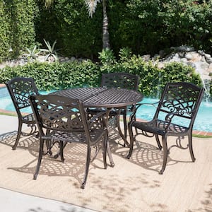 Aadhya 7-Piece Aluminum Outdoor Patio Dining Set with Expandable Dining Table