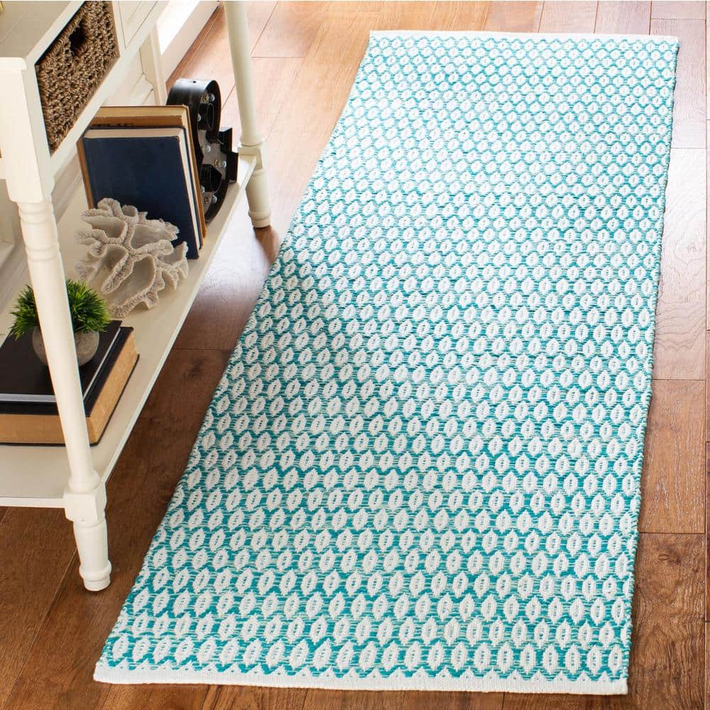 Coastal Breeze Ivory Cotton 2'3" x 7' Flat Woven Runner Rug