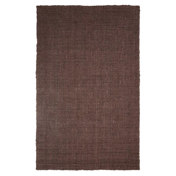 SUPERIOR Kula Chocolate 5 ft. x 8 ft. Hand Braided Jute Area Rug