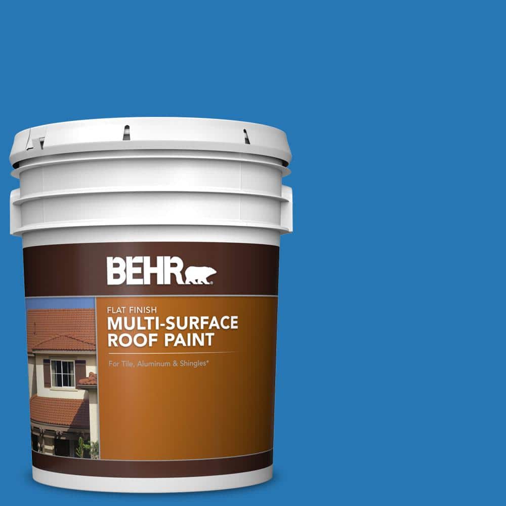 5 gal. #P500-6 Deep River Flat Multi-Surface Exterior Roof Paint