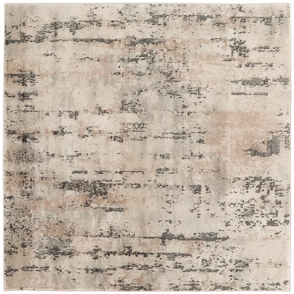 Concerto Beige Grey 5 ft. x 5 ft. Abstract Contemporary Square Area Rug price history on PriceWatchPro