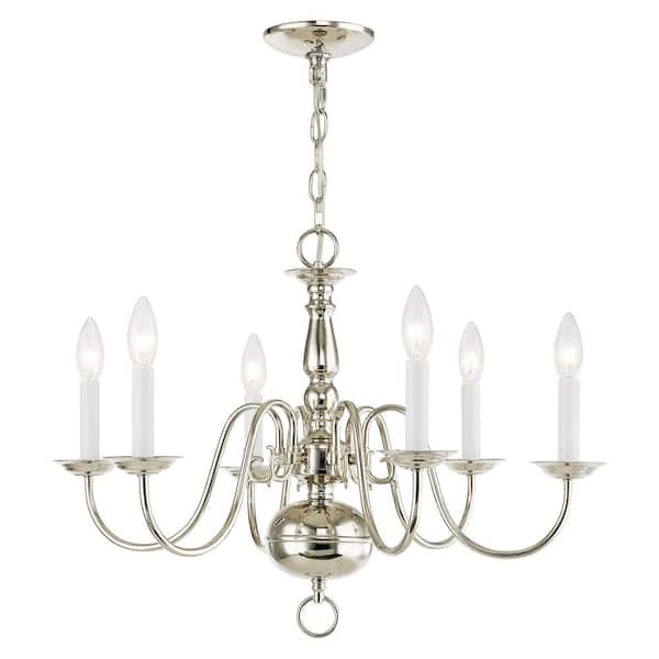 Yorkhaven 6-Light Polished Nickel Chandelier