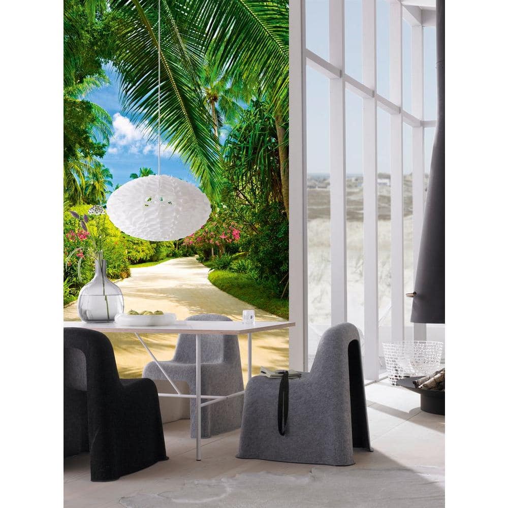 Tropical Pathway Vinyl Coated Paper Wall Mural, 100.8 sq. ft.