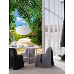 100 in. x 72 in. Tropical Pathway Wall Mural