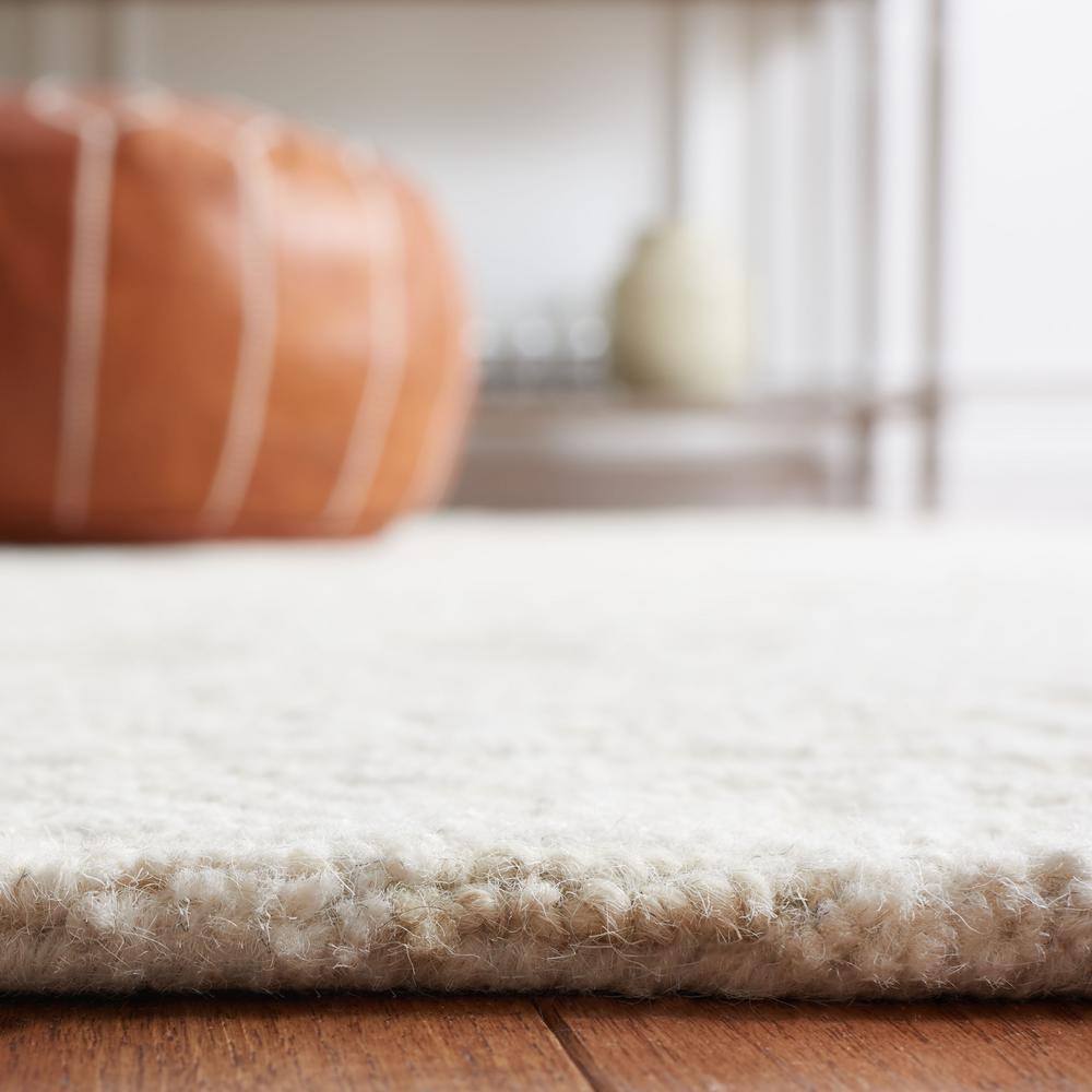 Ivory Floral Hand-Tufted Wool 8' x 10' Area Rug