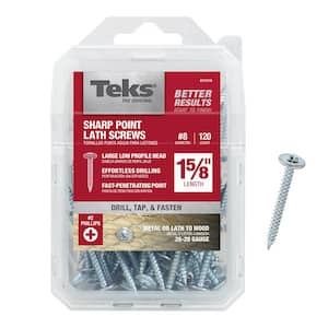 #8 x 1-5/8 in. Zinc Plated Phillips Truss-Head Sharp Point Lath Screws (120-Pack)