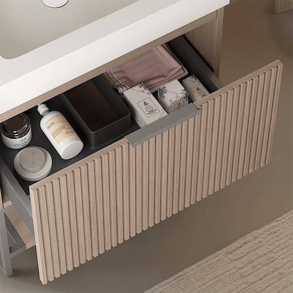 FAMYYT 36 in. Single Sink Pre-Assembled Freestanding Light