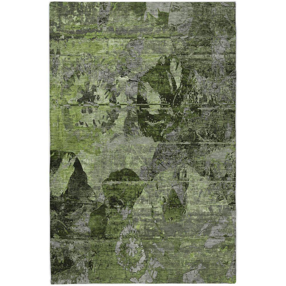 Dream Shag Premium Machine Washable Abstract ADS555 Green 3 ft. x 5 ft. Area Rug price history on PriceWatchPro