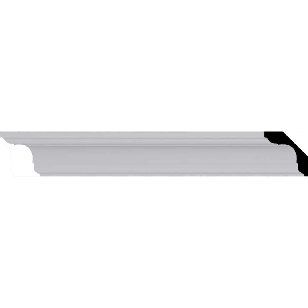 Jefferson White Urethane Traditional Crown Moulding 94.5"