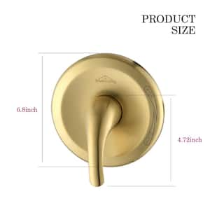 Single-Function Brushed Gold Shower Mixer Valves Wall Mount Brass Faucet Shower Mixer Fixtures with Single Handle Valve