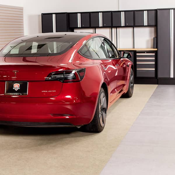 Drip and Dry Absorbent Floor Mat 7.5 W x 17 ft. Tan Vinyl Garage Flooring Roll