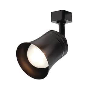 Flared Bell Black Integrated LED Linear Track Step Head