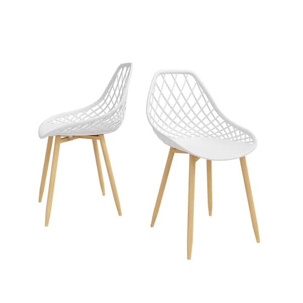 Jamesdar Kurv White/Natural Dining Chair (Set of 2)