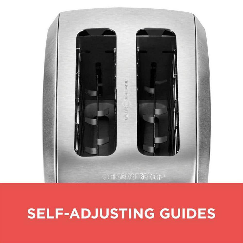 Stainless Steel 2-Slice Extra Wide Slot Toaster in Silver